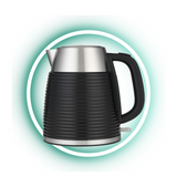 T4tec British Design |  Black & Stainless-steel Cordless Kettle