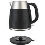 T4tec British Design |  Black & Stainless-steel Cordless Kettle